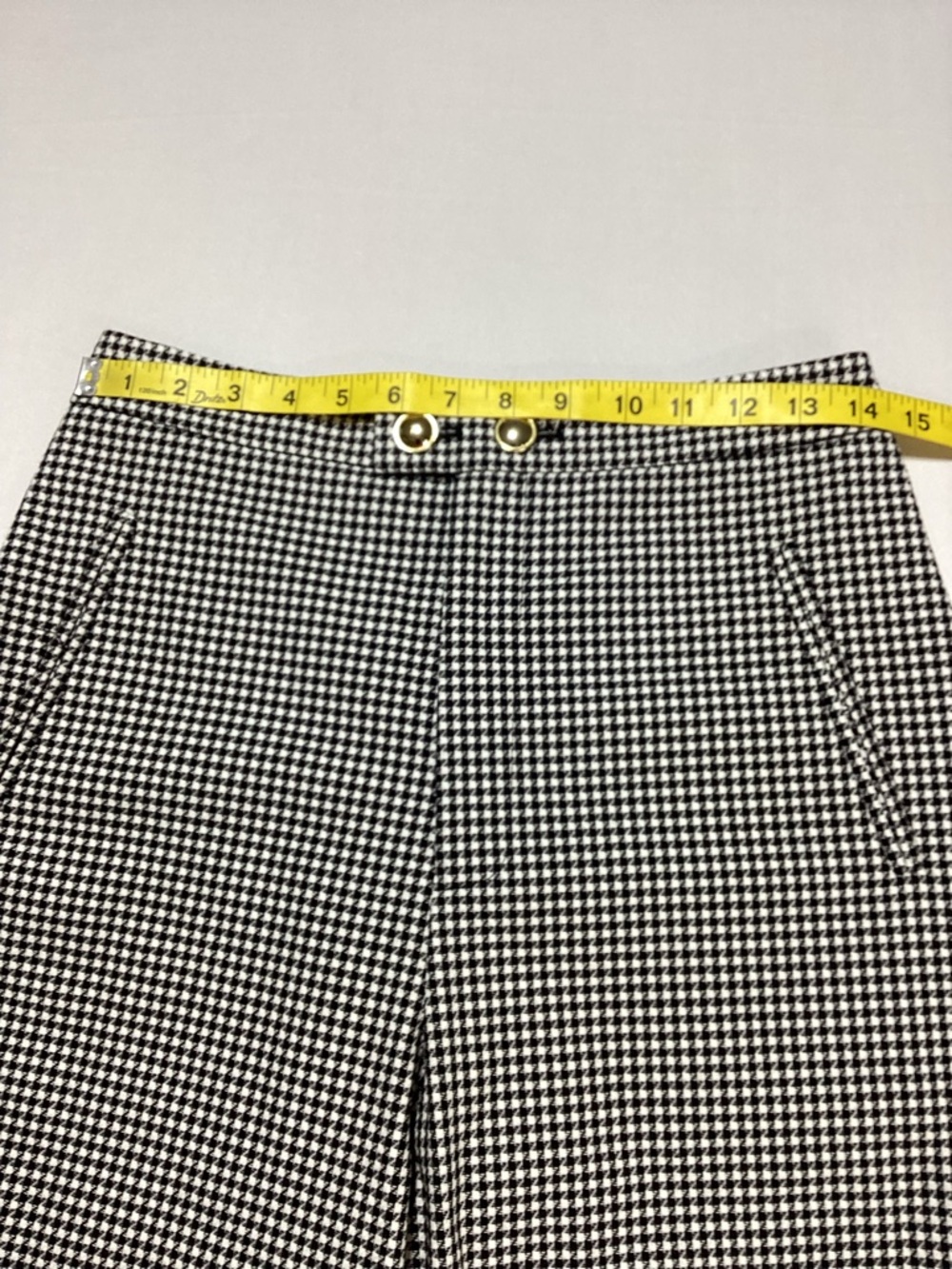 Anthropologie Maeve Black and White Houndstooth Culpte Shorts - Picture 11 of 15